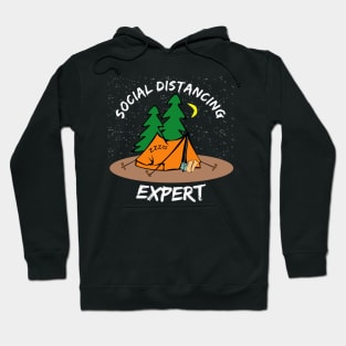 Social Distancing Expert, Funny Camping Social Distancing Champion 2020 Hoodie